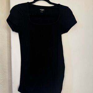Old Navy Maternity Black Short Sleeve Scoop Neck Tee